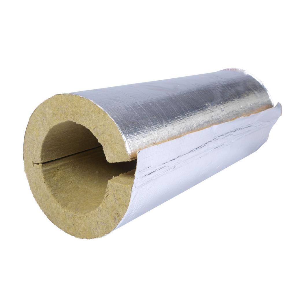 Rauchrohrschale 114x30 mm Rockwool alukaschiert / Kaminrohrschale